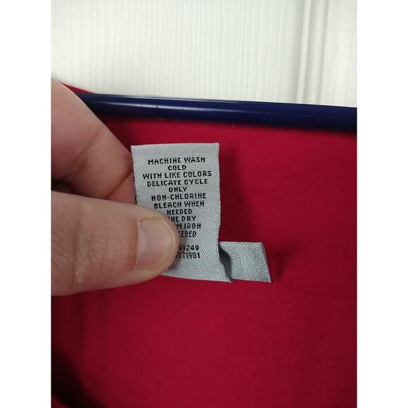 Catherines Woman 5X Pink Tunic Blouse 3/4 Sleeve Paisley Open Embroidery... - Picture 9 of 12